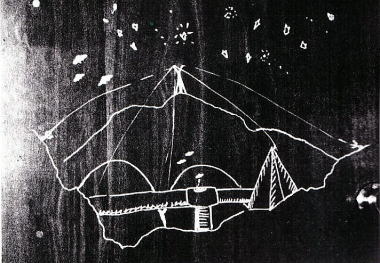 Ｎさんがテレポートした”レティクル座”にある異星人の海底基地のスケッチ